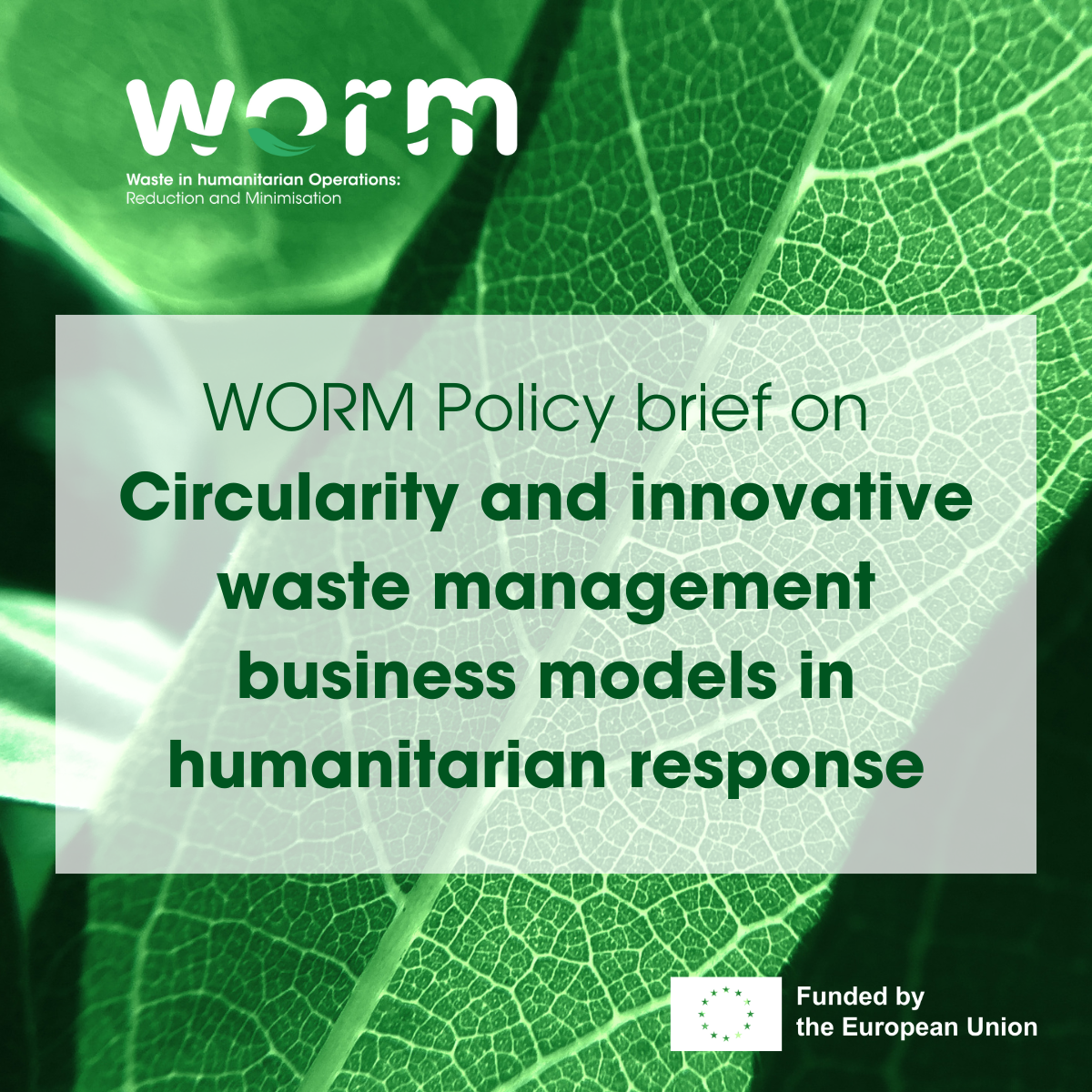 WORM Policy brief on Circularity and innovative waste management business models in humanitarian response